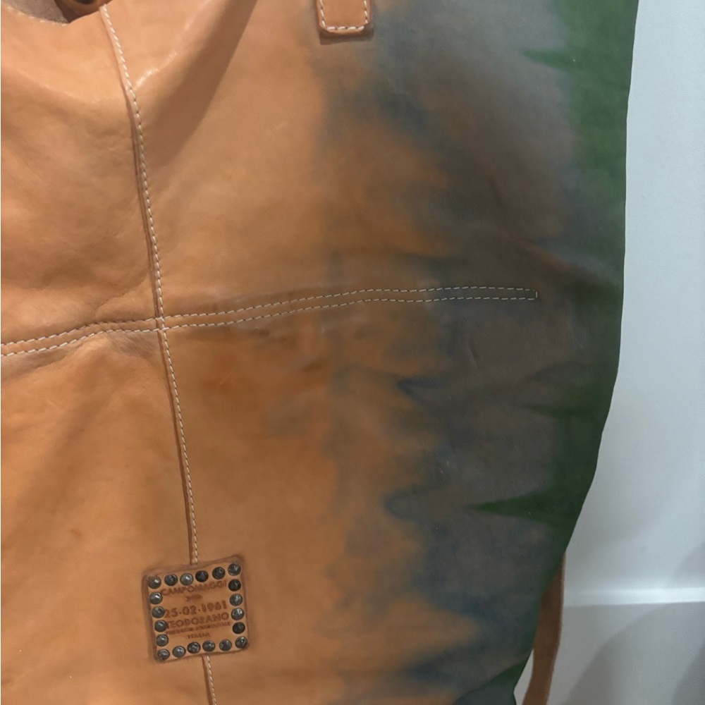 Campomaggi Teodorano Handcrafted Italian Leather Tote – Tie-Dye Multicolor - Picture 3 of 9